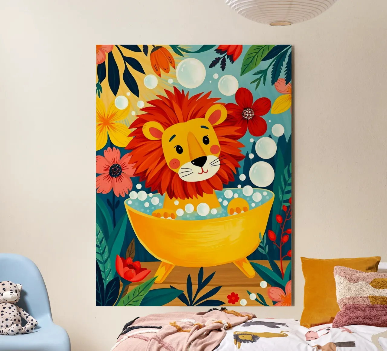 Lion In Bath alu-dibond by ARTOMATIC