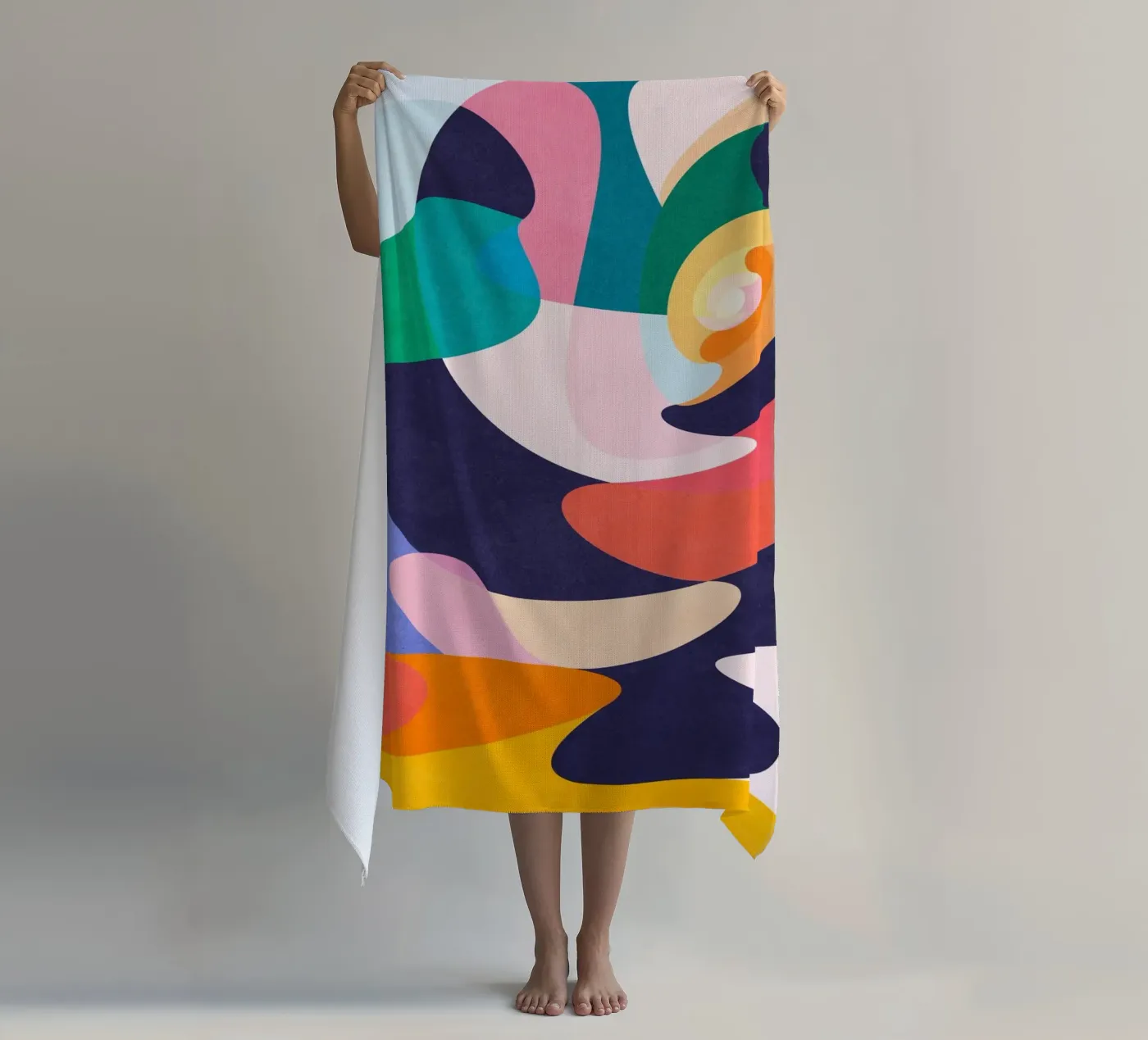 Slow dance strandhanddoek van Abstract Joy
