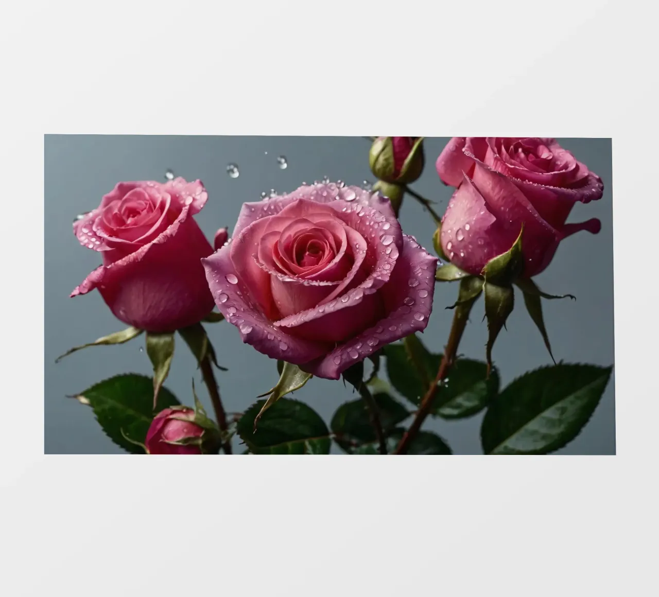 Delicate pink roses with droplets on petals pvc cover by DesignDoodle