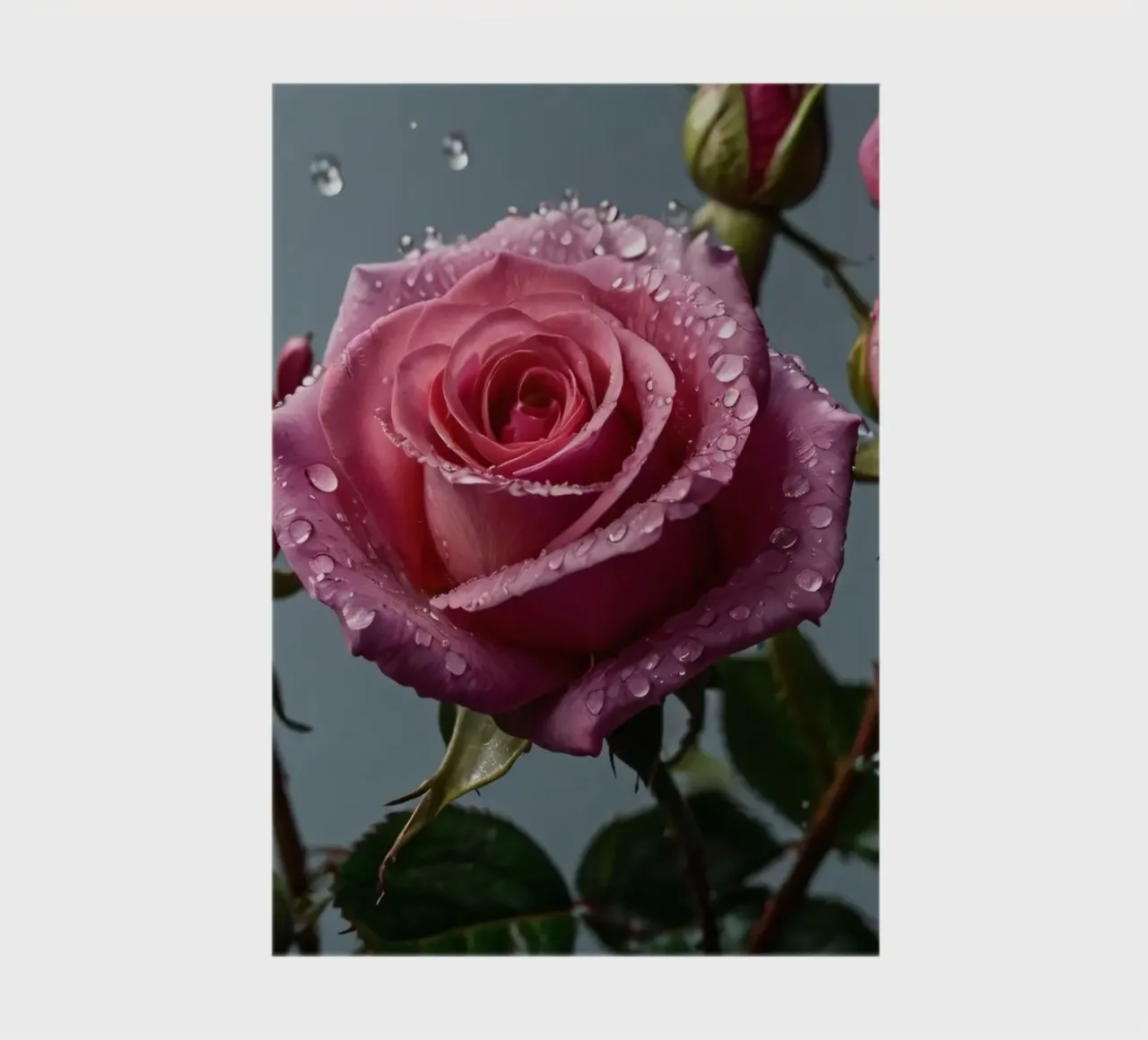 Delicate pink roses with droplets on petals notebook by DesignDoodle