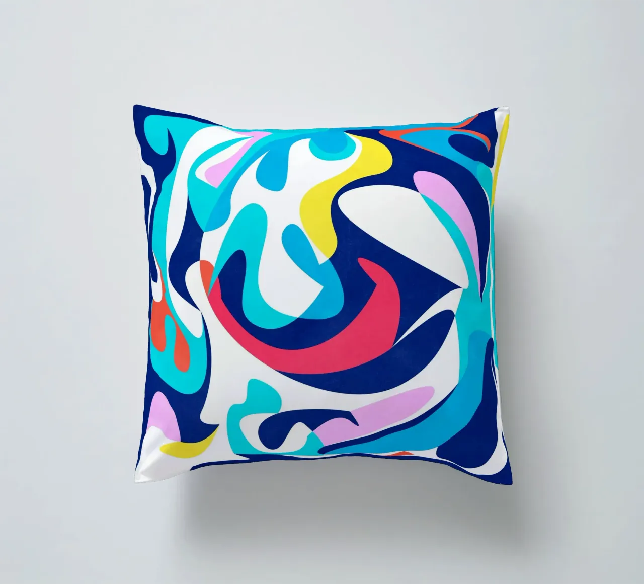 Abstract Shapes Blue cuscino da lovely lines