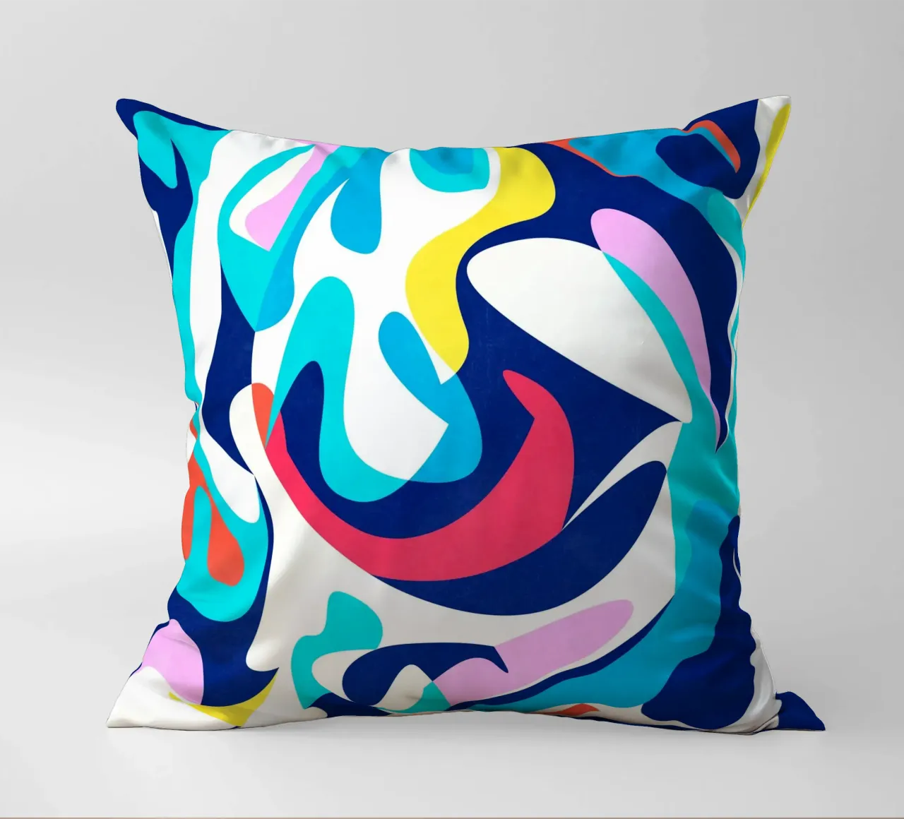 Abstract Shapes Blue cuscino da lovely lines