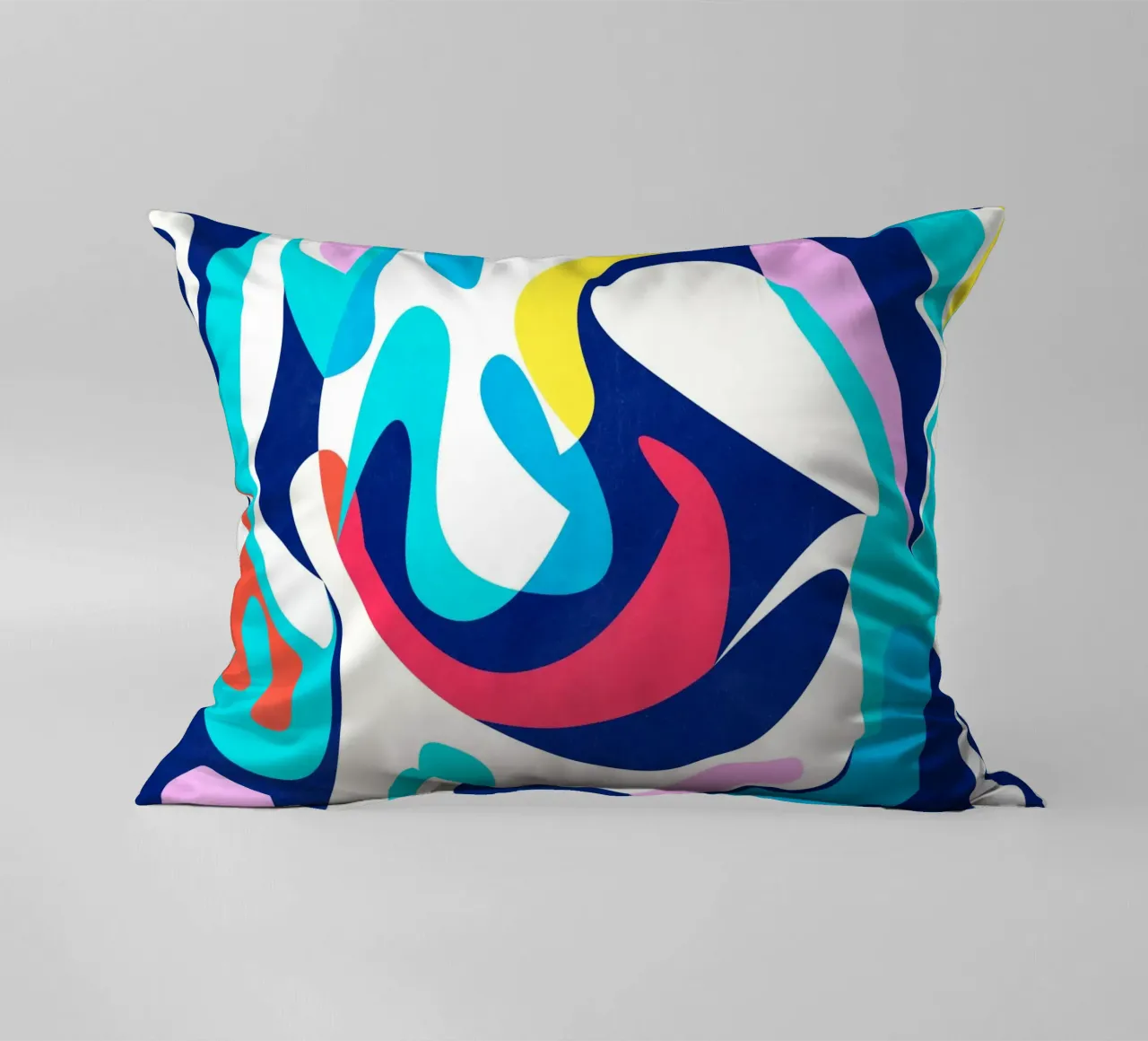 Abstract Shapes Blue cuscino da lovely lines