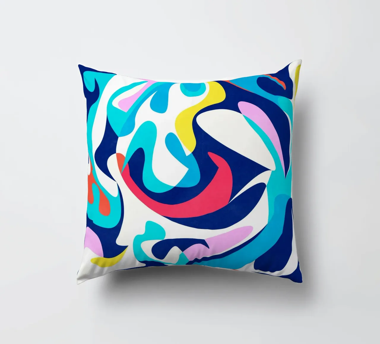 Abstract Shapes Blue cuscino da lovely lines