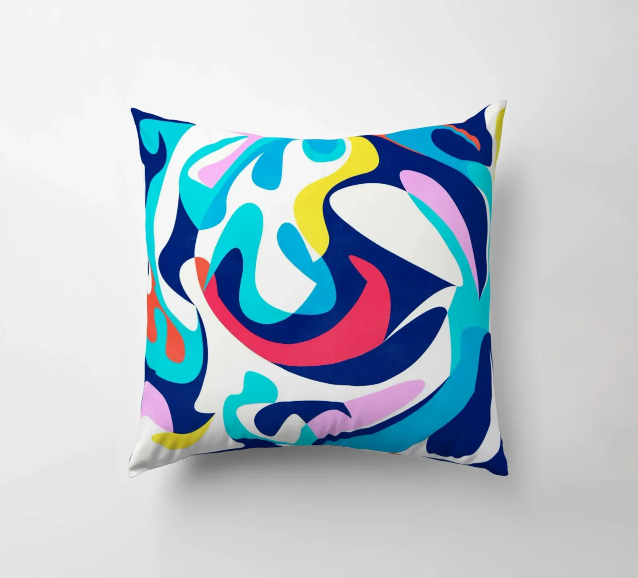 Abstract Shapes Blue cuscino da lovely lines