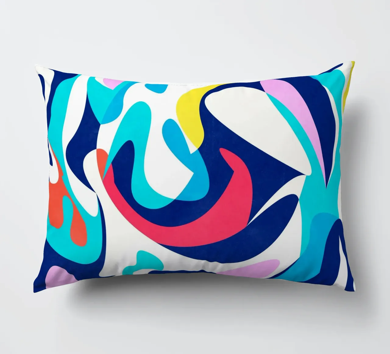 Abstract Shapes Blue cuscino da lovely lines