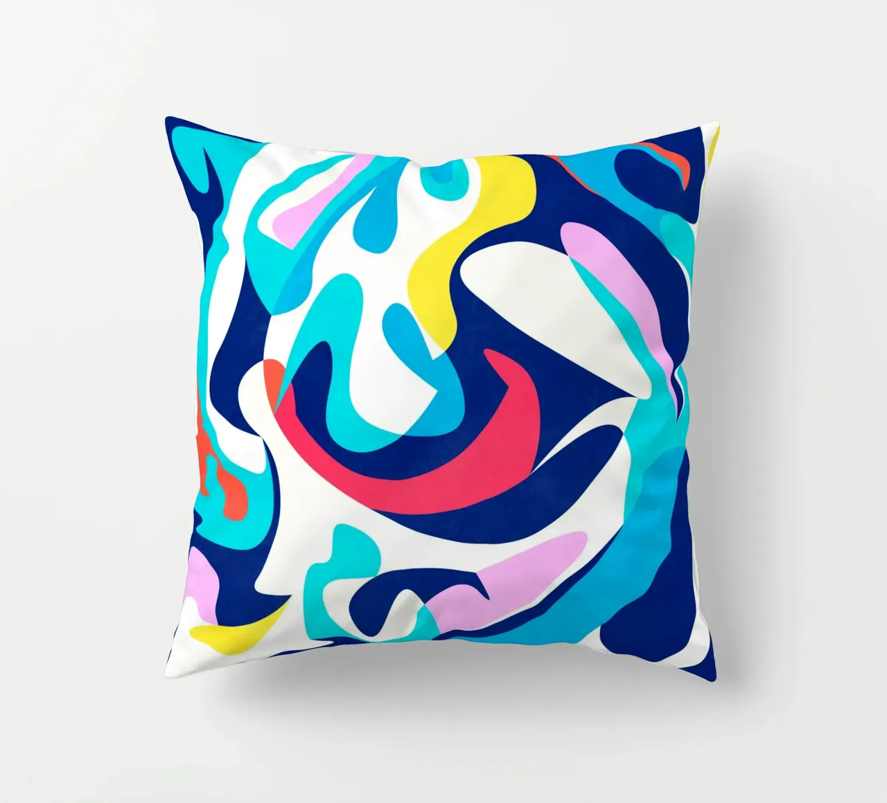 Abstract Shapes Blue cuscino da lovely lines