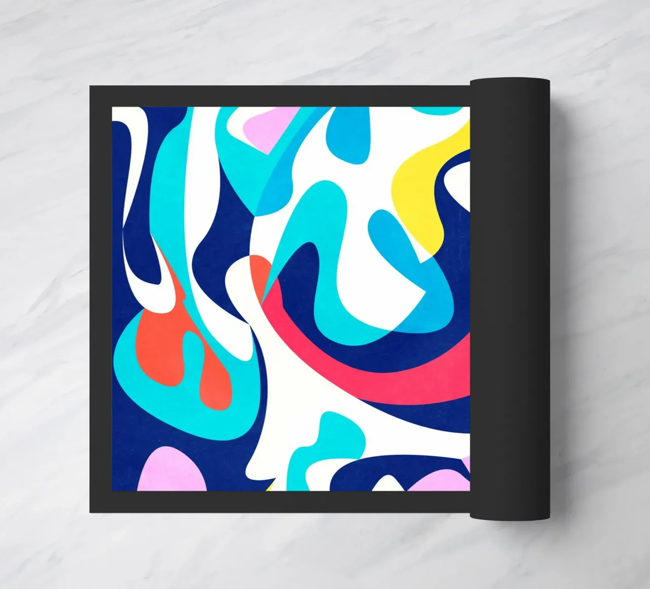 Abstract Shapes Blue zerbino da lovely lines
