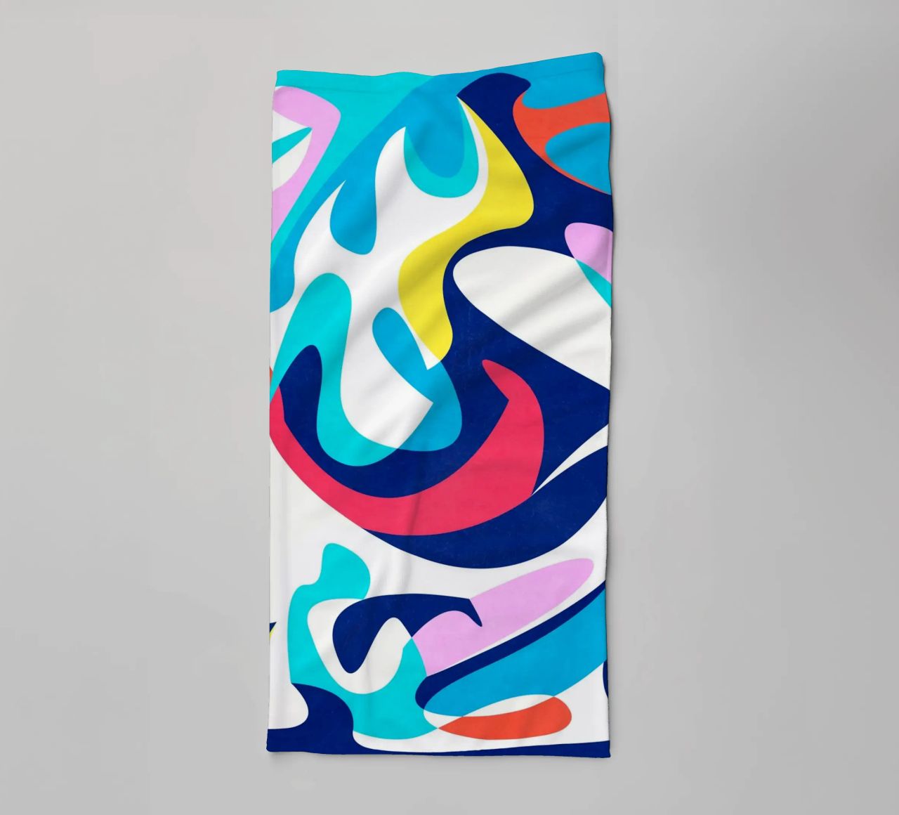 Abstract Shapes Blue towel by lovely lines