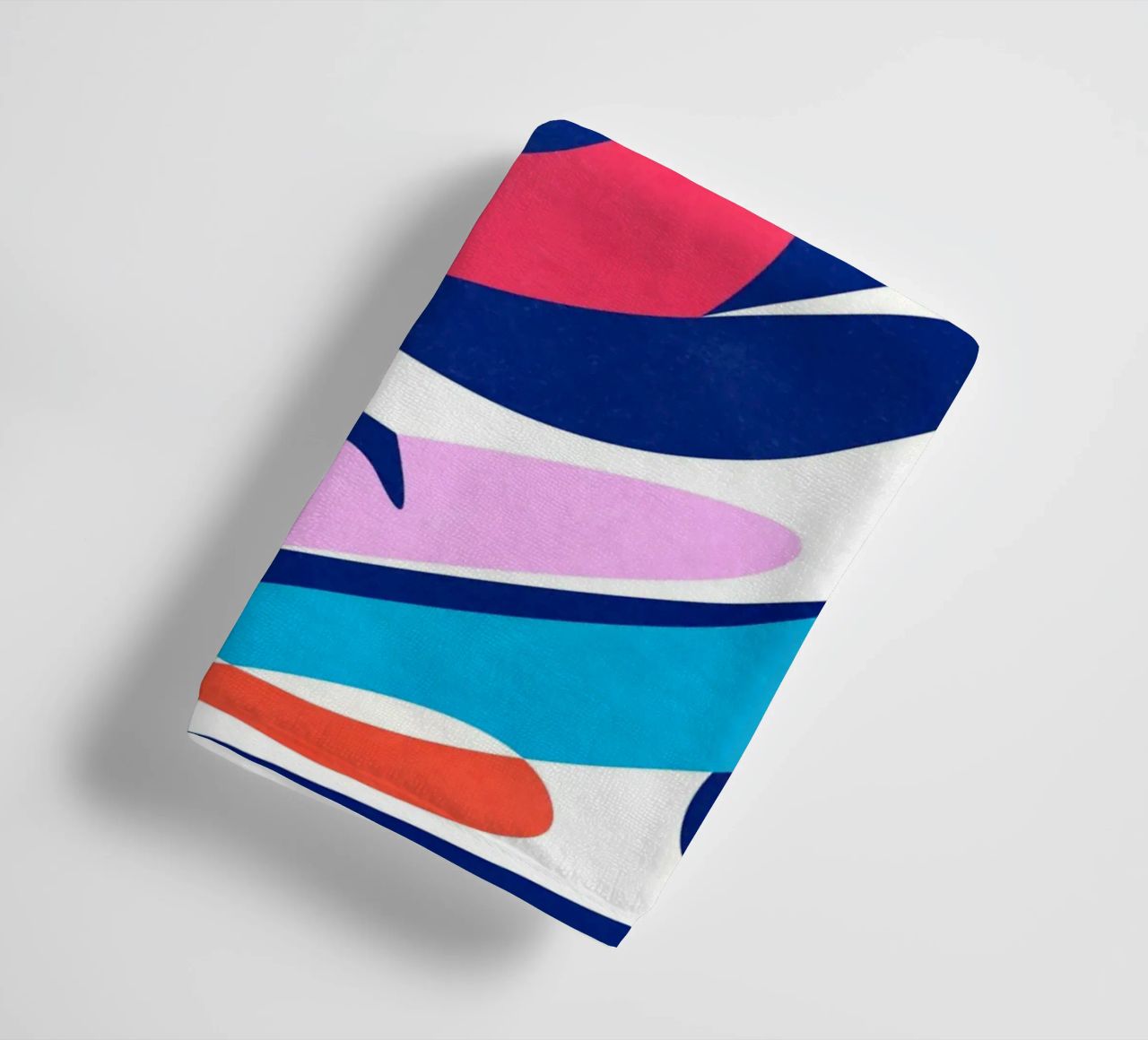Abstract Shapes Blue towel by lovely lines