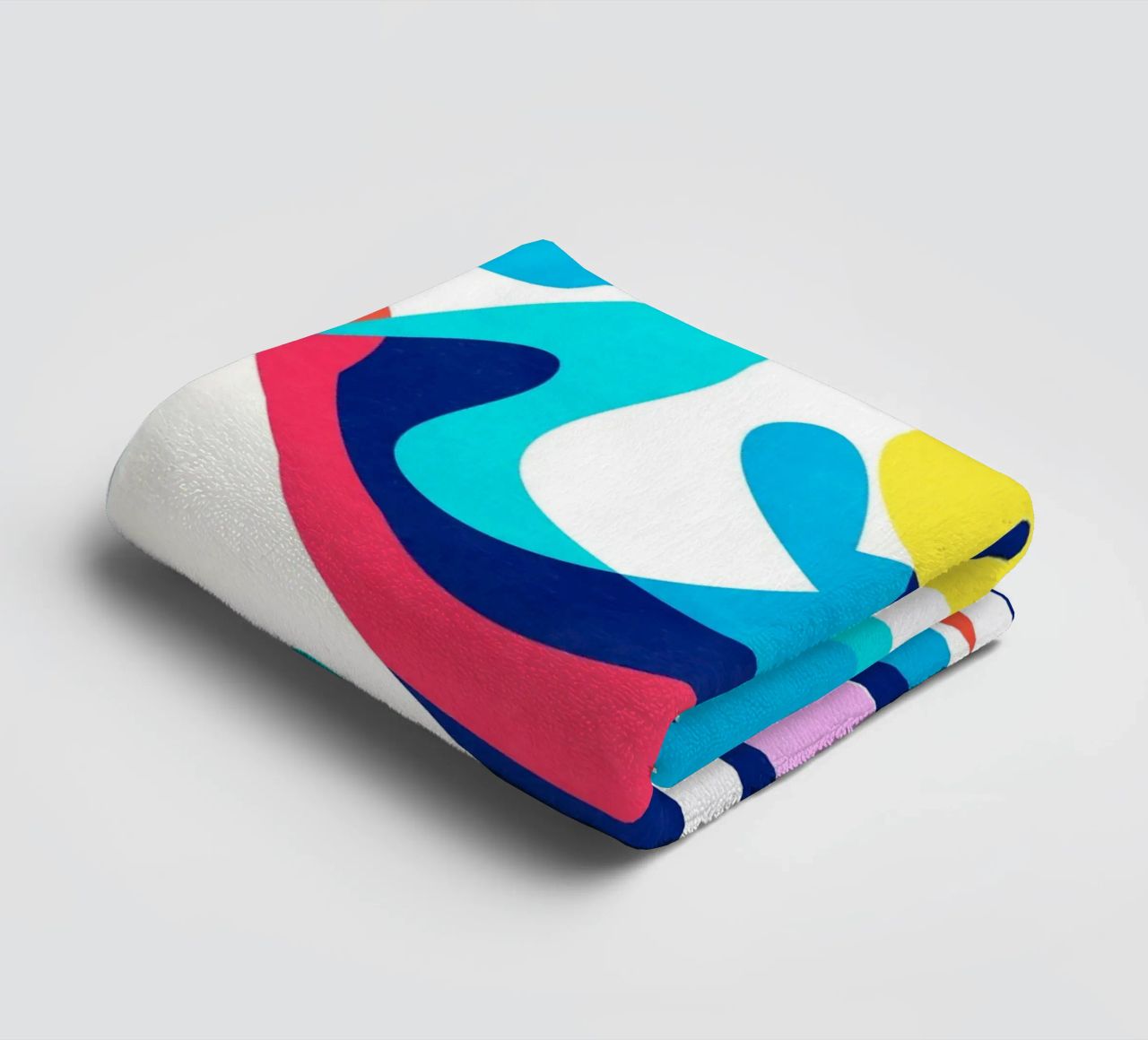 Abstract Shapes Blue towel by lovely lines