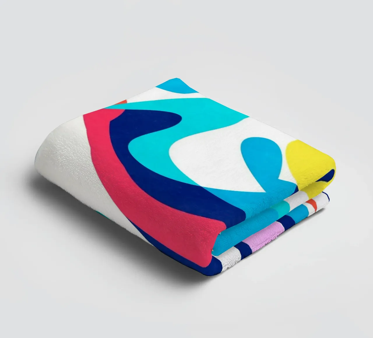 Abstract Shapes Blue toalla de baño de lovely lines