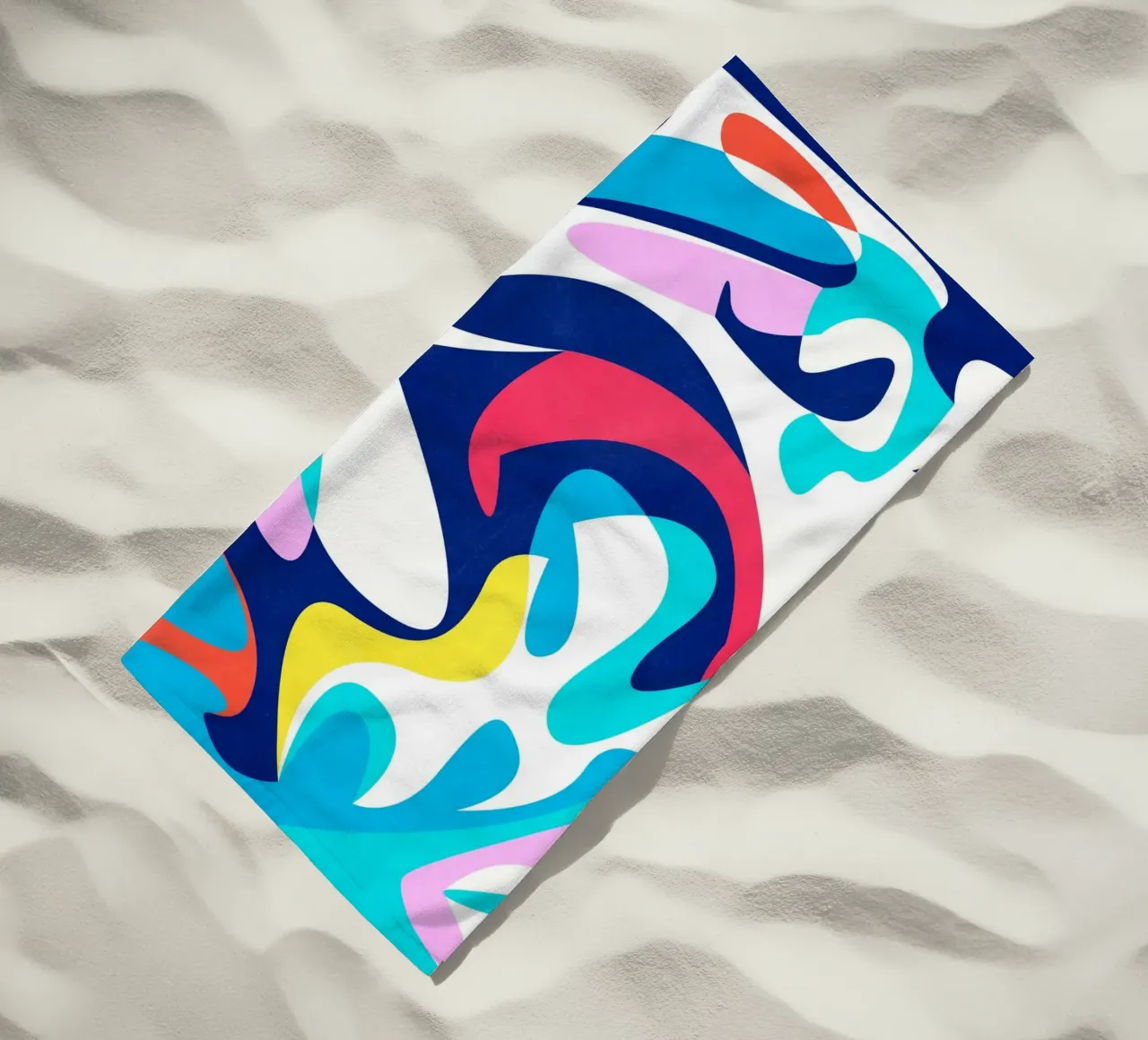 Abstract Shapes Blue telo mare da lovely lines
