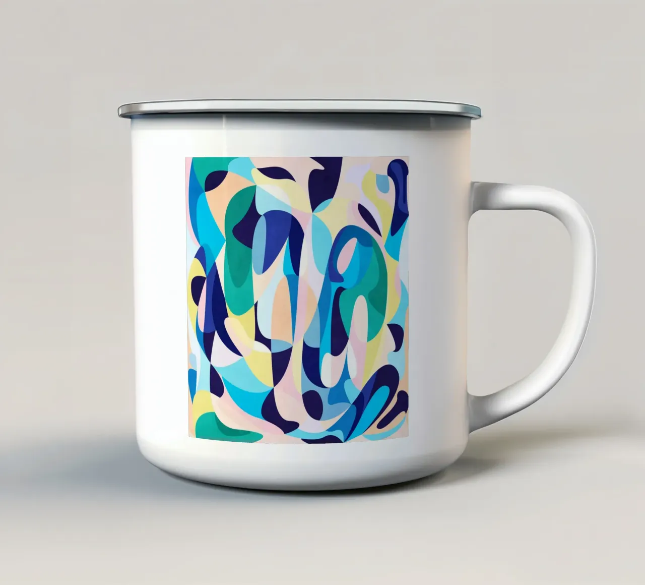 Green Abstract Loveliness tazza in smalto da lovely lines