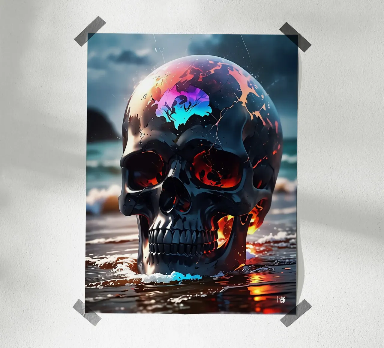 Spiaggia del Teschio mare carta hahnemühle da LM2KONE