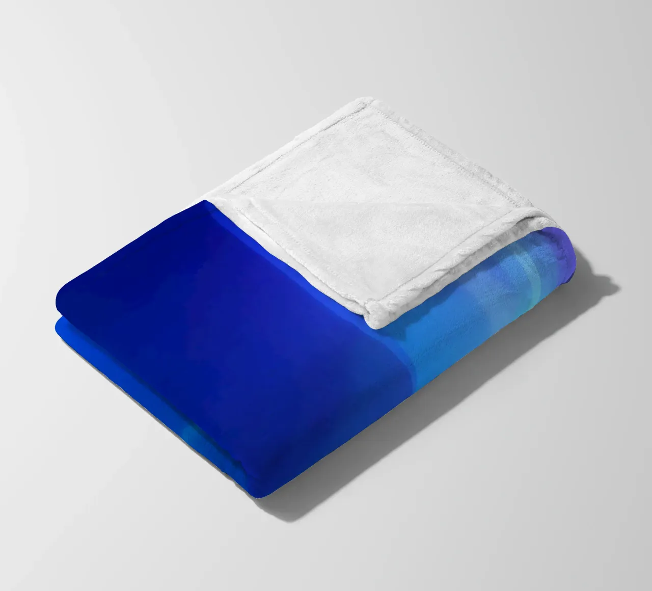 Vibrant abstract design with smooth blue and purple flowing fleece blanket by DesignDoodle
