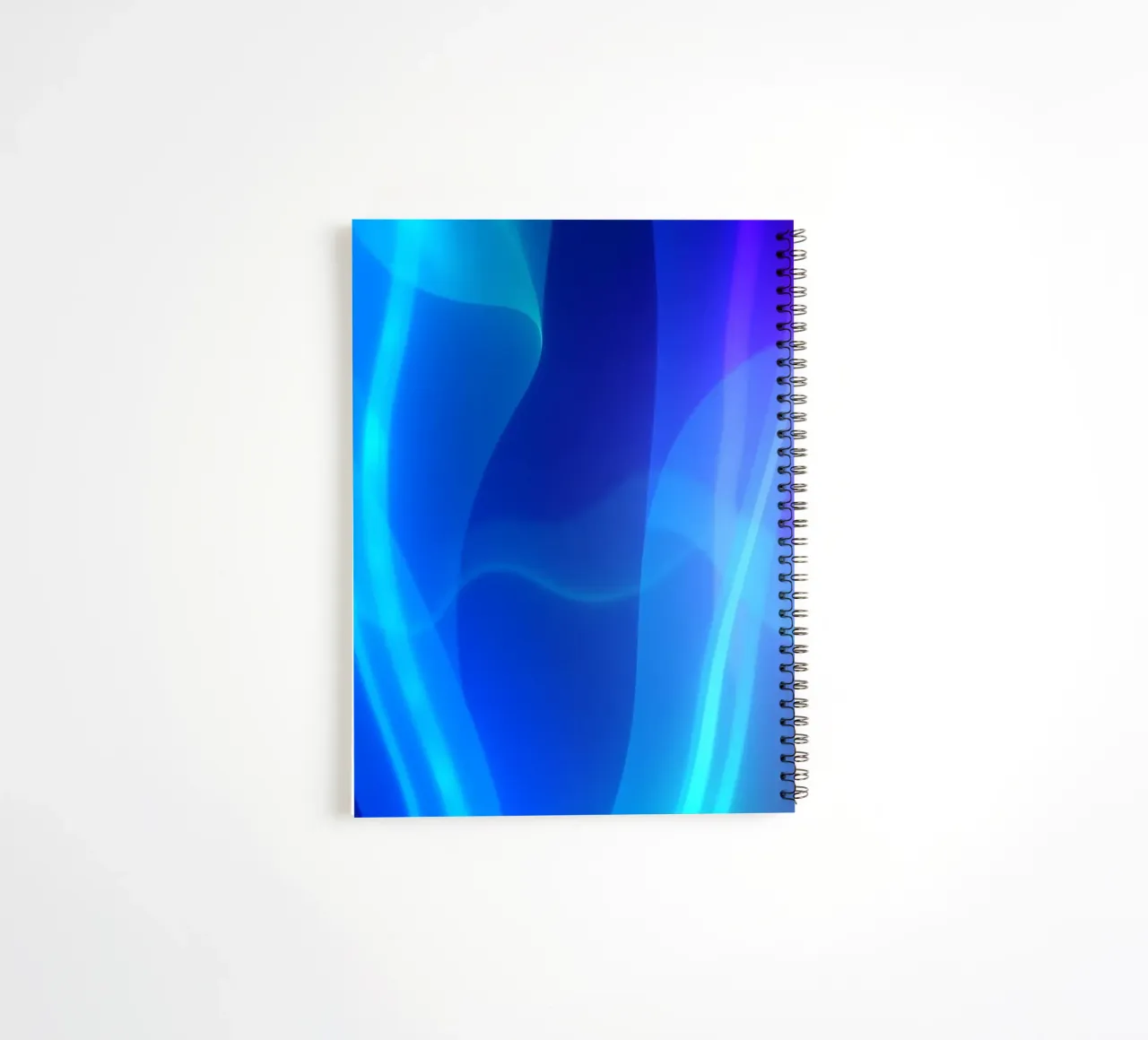 Vibrant abstract design with smooth blue and purple flowing spiral notebook by DesignDoodle
