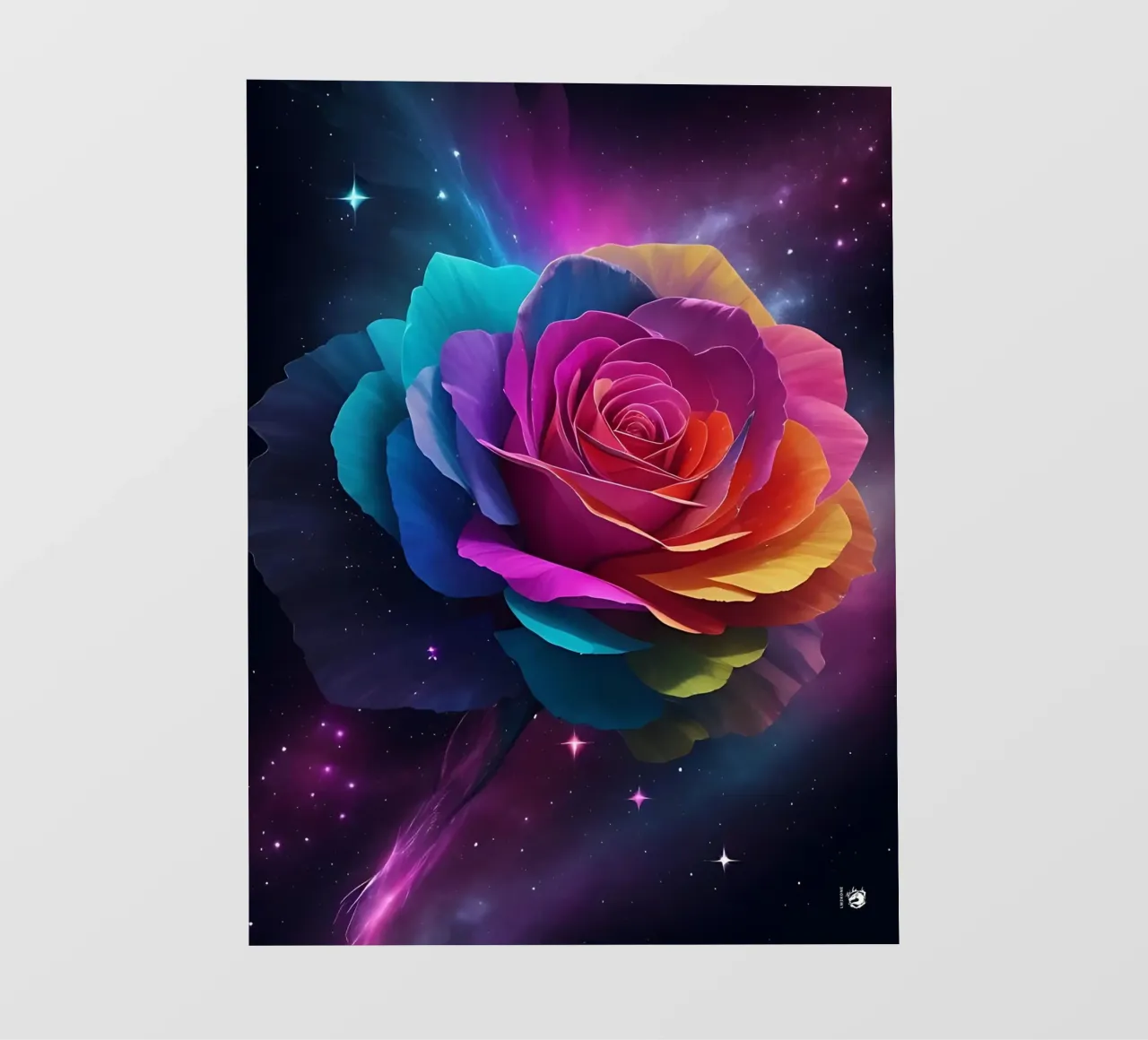 Space Nebula Rose pellicola backlit da LM2KONE