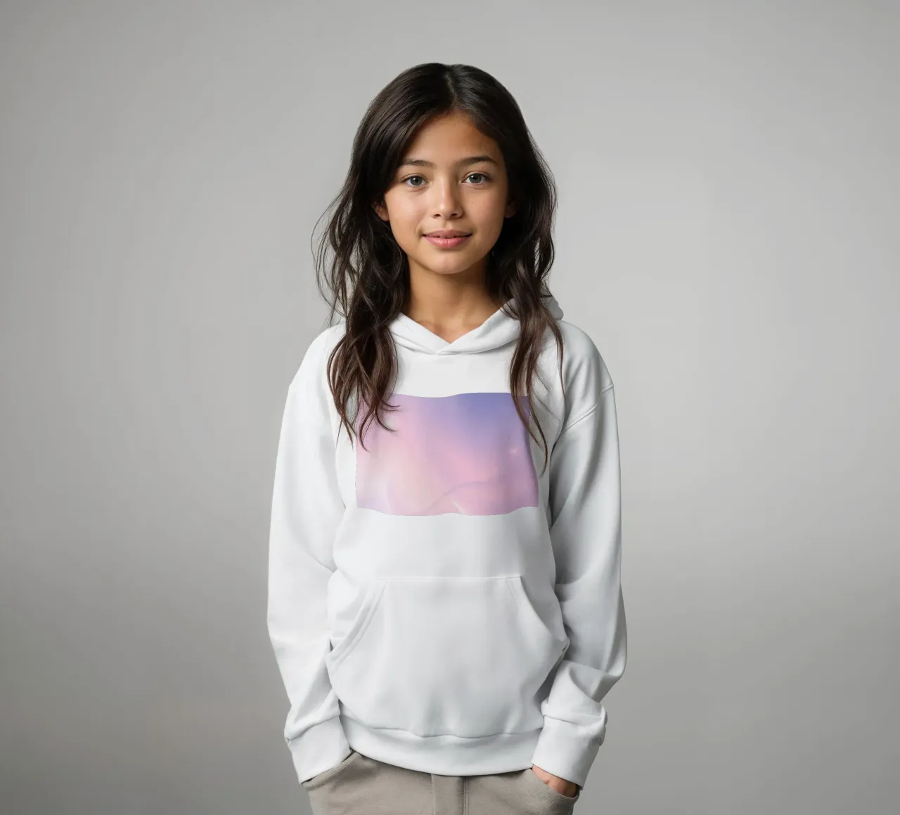 Rustige abstracte achtergrond met zachte pasteltinten kinder hoodie van DesignDoodle