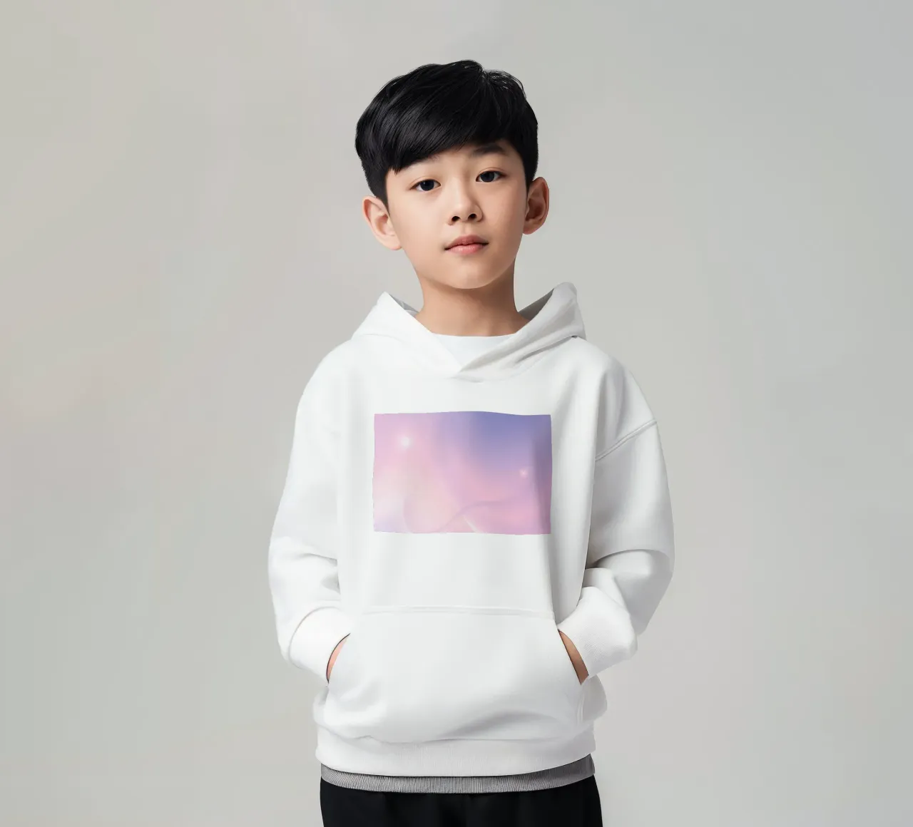 Rustige abstracte achtergrond met zachte pasteltinten kinder hoodie van DesignDoodle