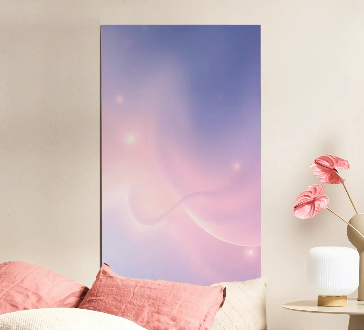 Tranquil abstract background with soft pastel hues hahnemühle by DesignDoodle