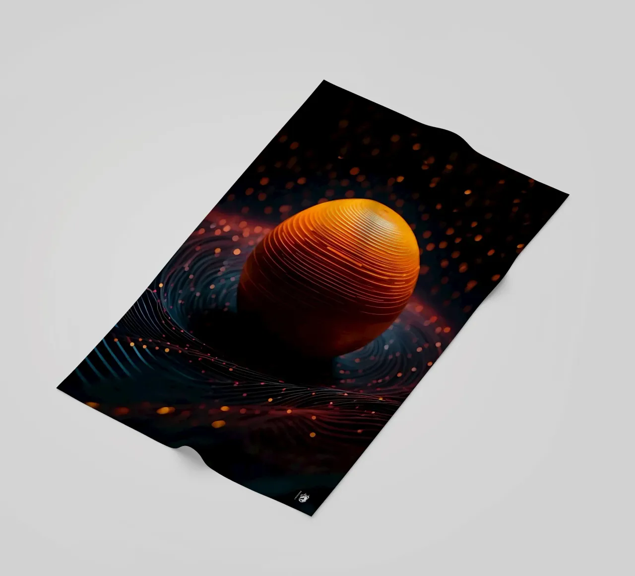 Dark abstract sphere beach towel by LM2KONE