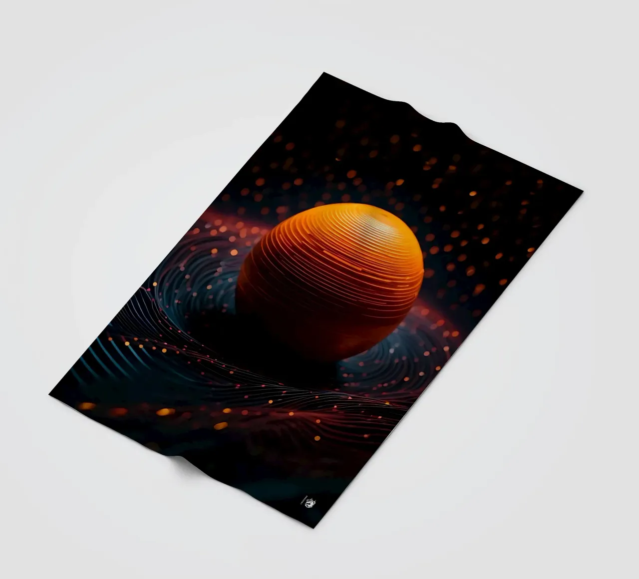 Sfera astratta scura coperta in pile da LM2KONE