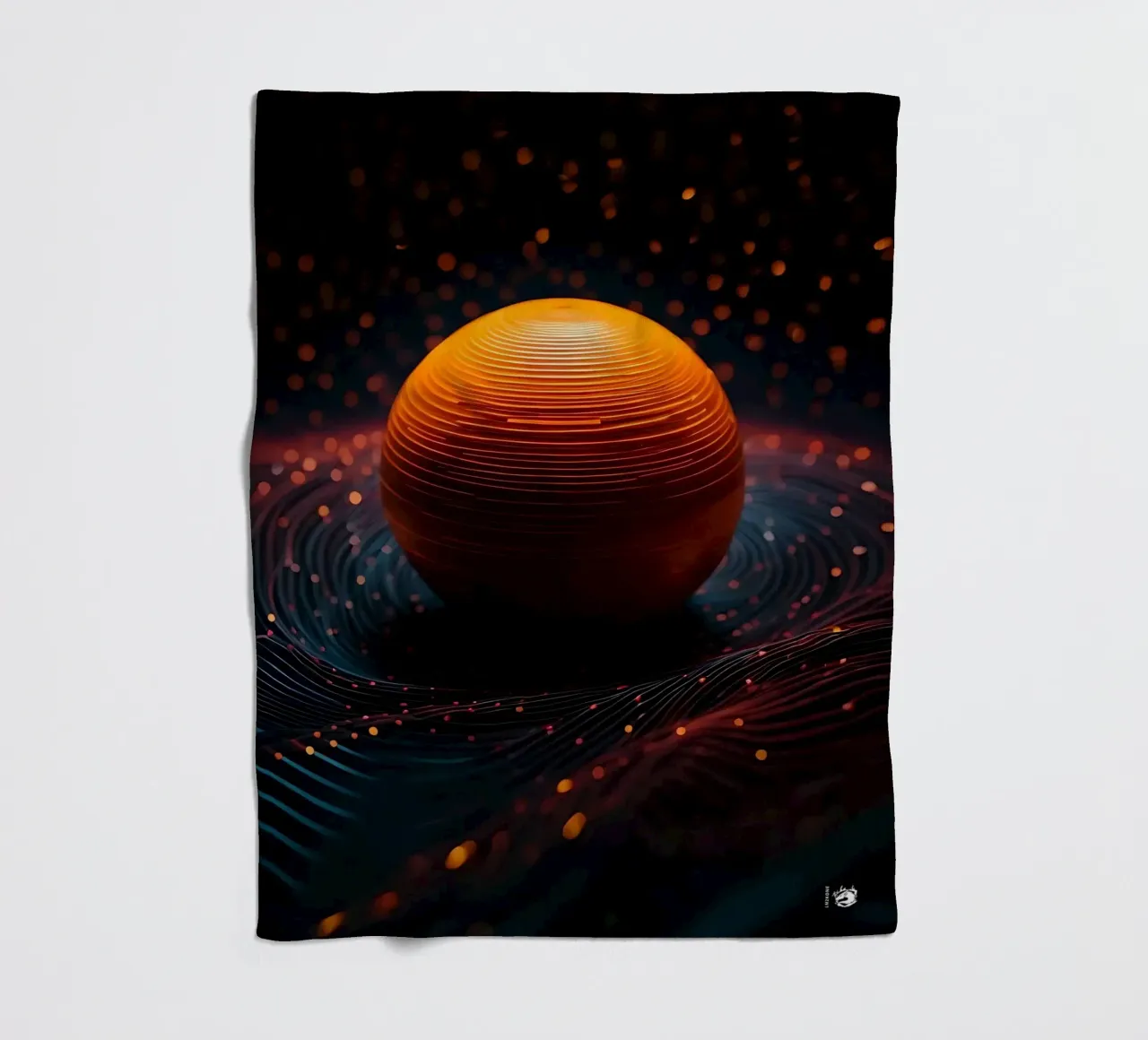Sfera astratta scura coperta in pile da LM2KONE