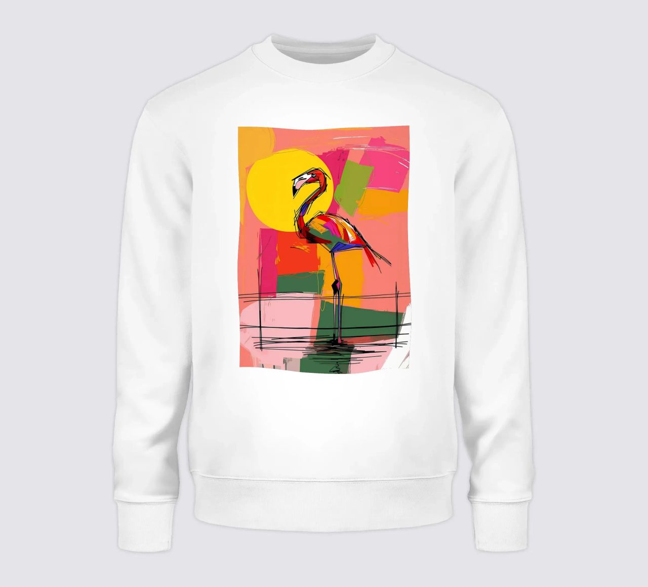 Flamingo Pop Artr felpa da Caeson