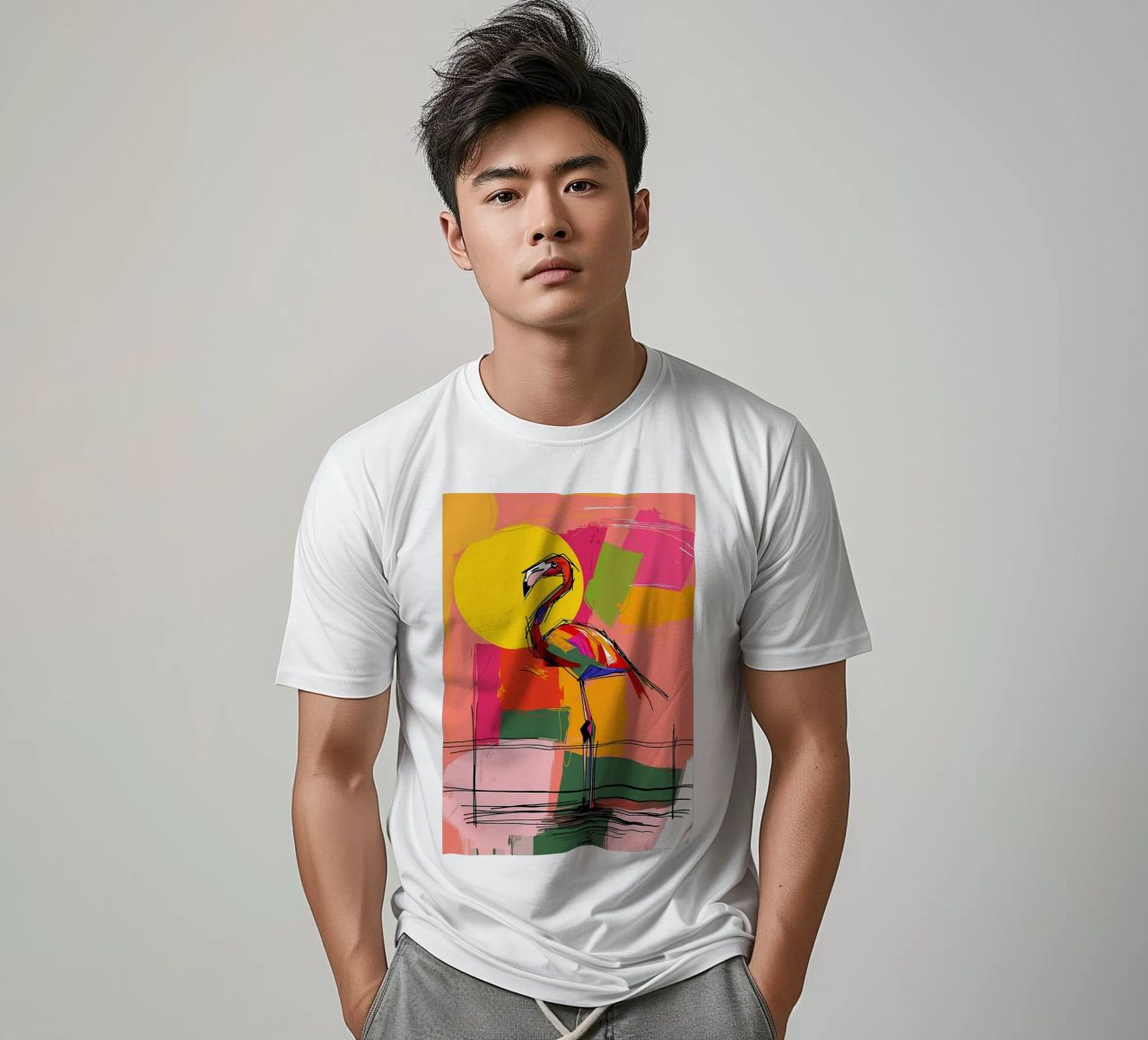 Flamingo Pop Artr t-shirt da Caeson