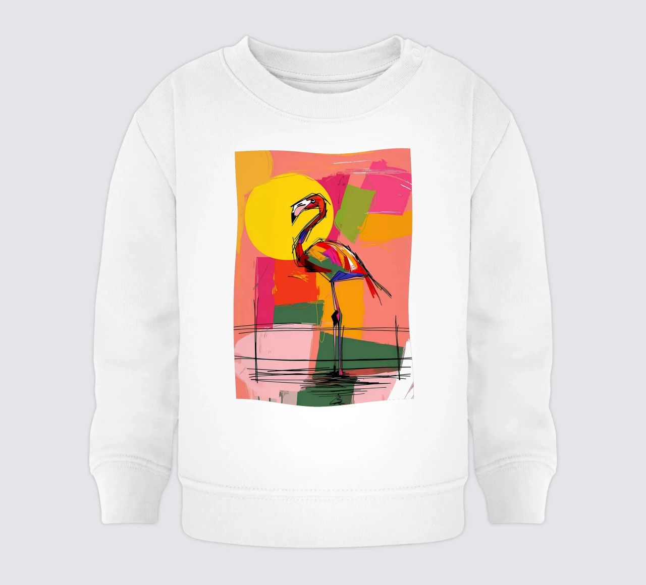 Flamingo Pop Artr felpa neonato da Caeson