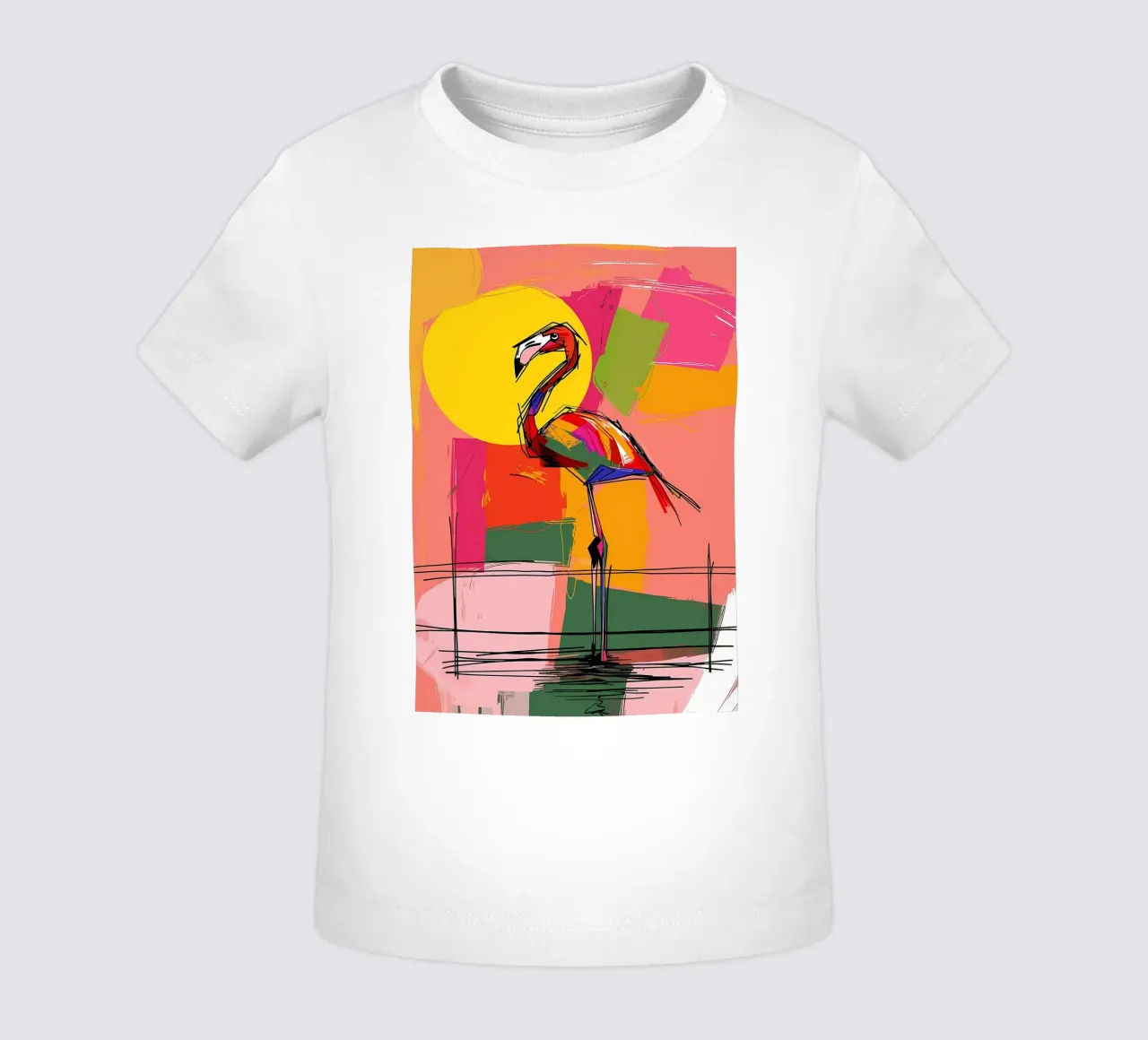Flamingo Pop Artr maglietta neonato da Caeson