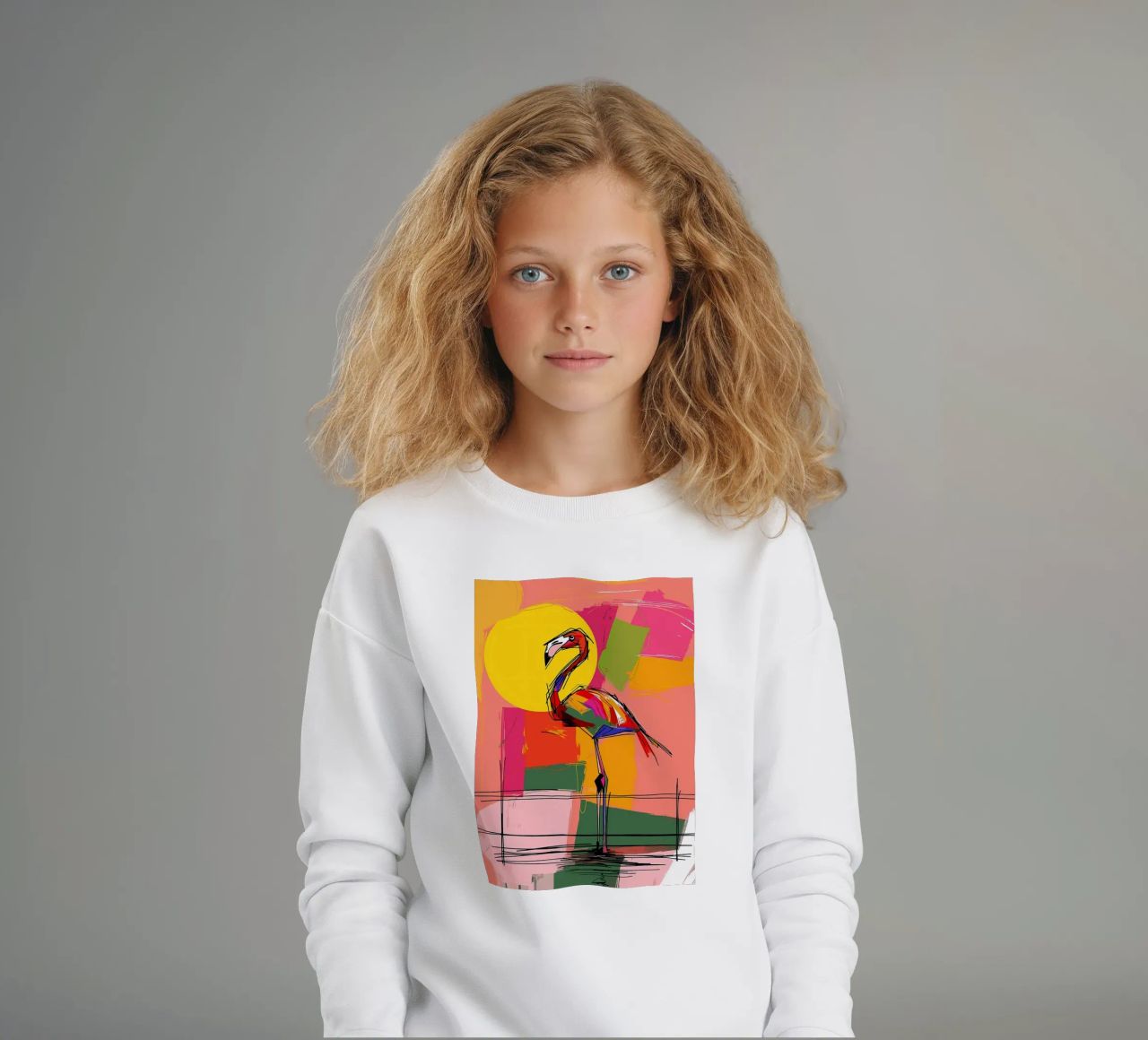 Flamingo Pop Artr felpa bambino da Caeson