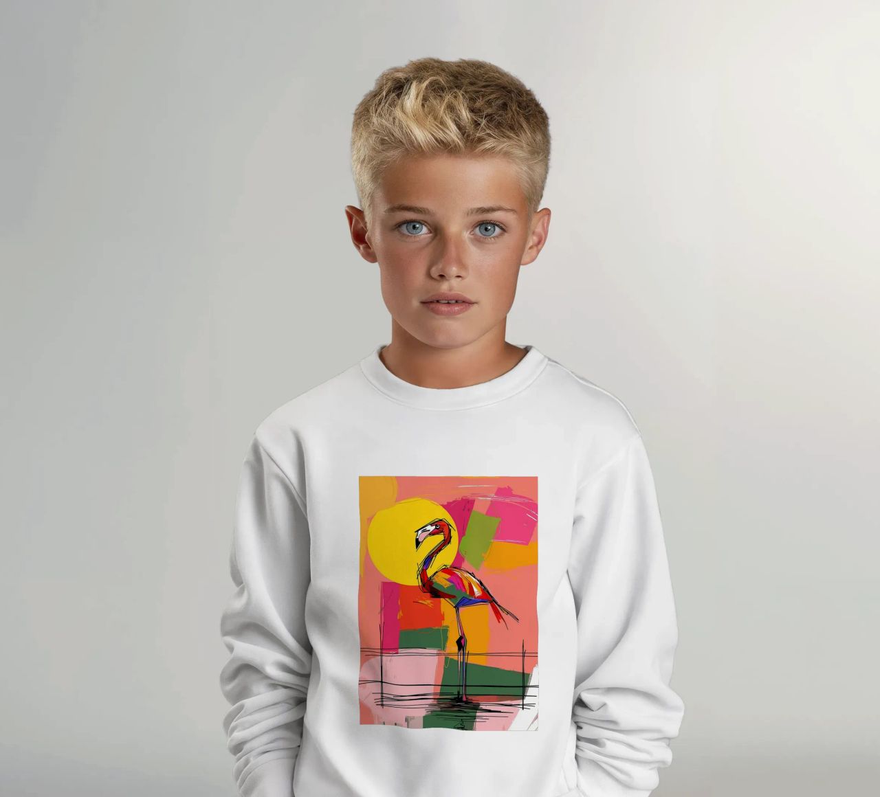 Flamingo Pop Artr felpa bambino da Caeson