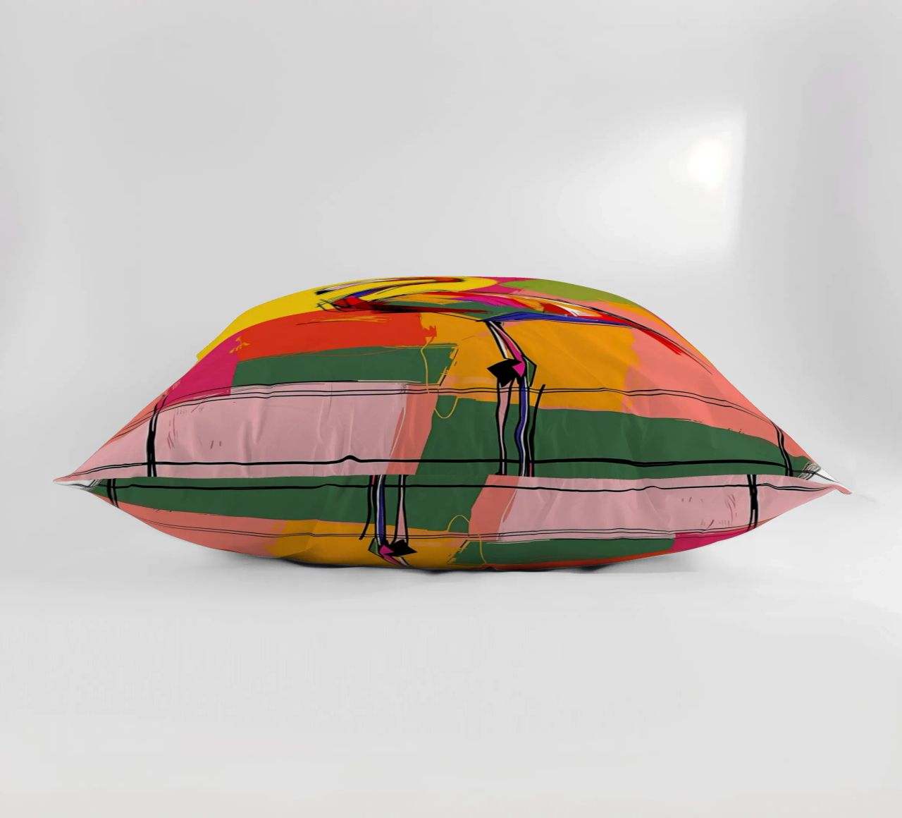 Flamingo Pop Artr cuscino da Caeson