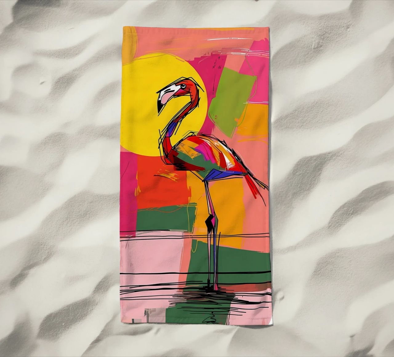 Flamingo Pop Artr telo mare da Caeson