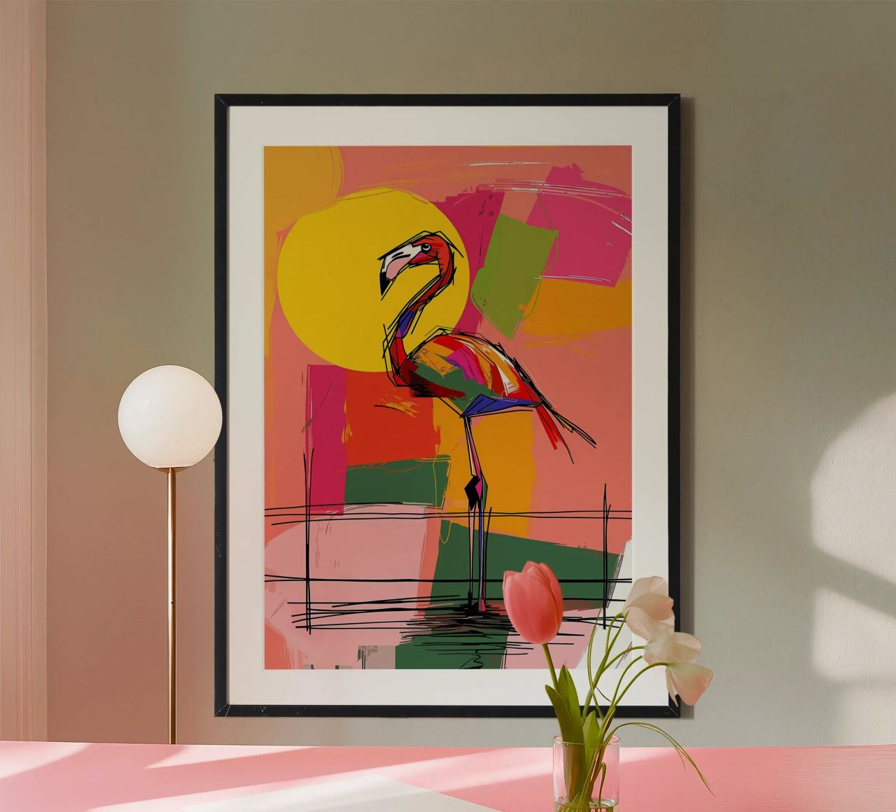 Flamingo Pop Artr Poster von Caeson