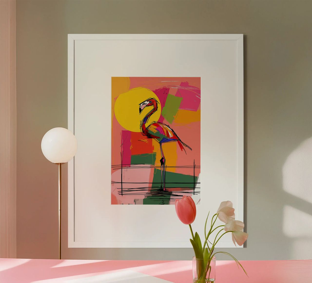 Flamingo Pop Artr Poster von Caeson