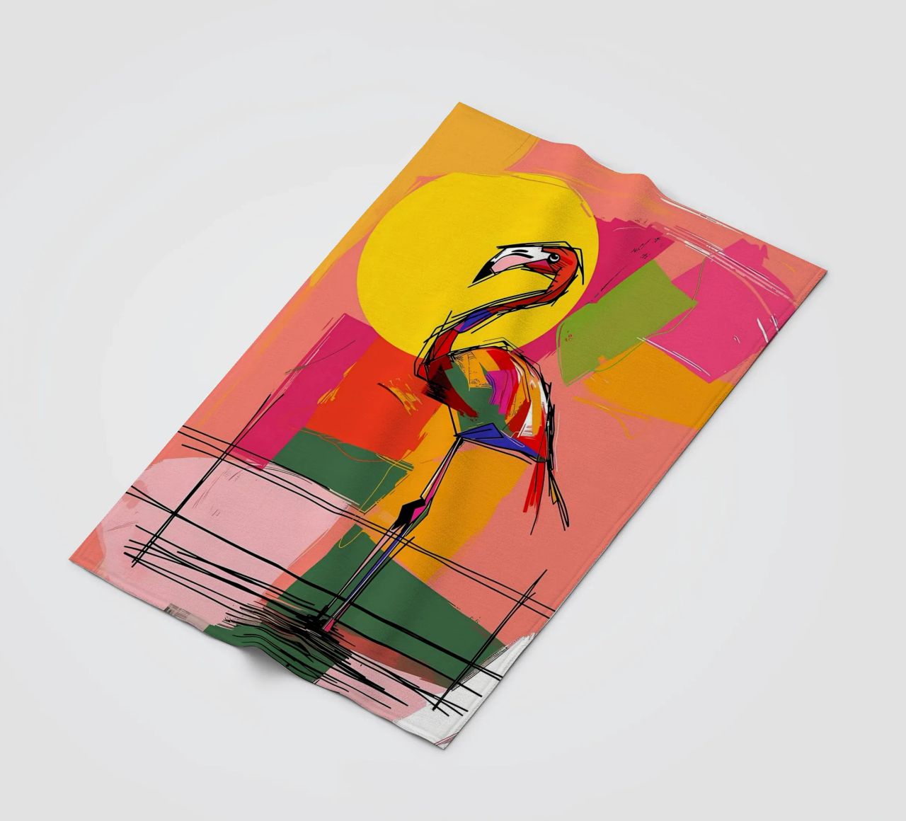Flamingo Pop Artr Fleecedecke von Caeson