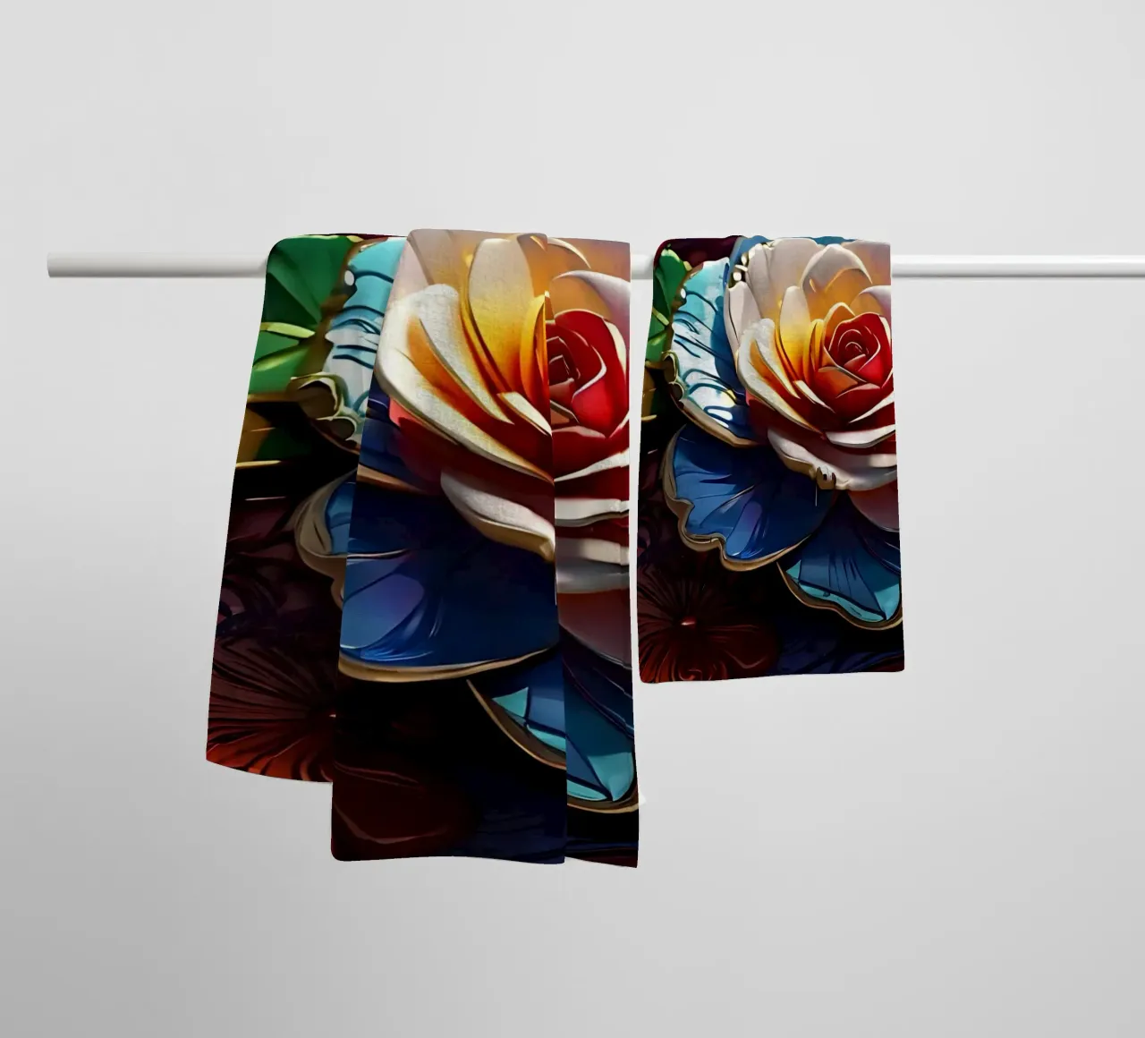 Fiori moderni e futuristici asciugamano da bagno da LM2KONE