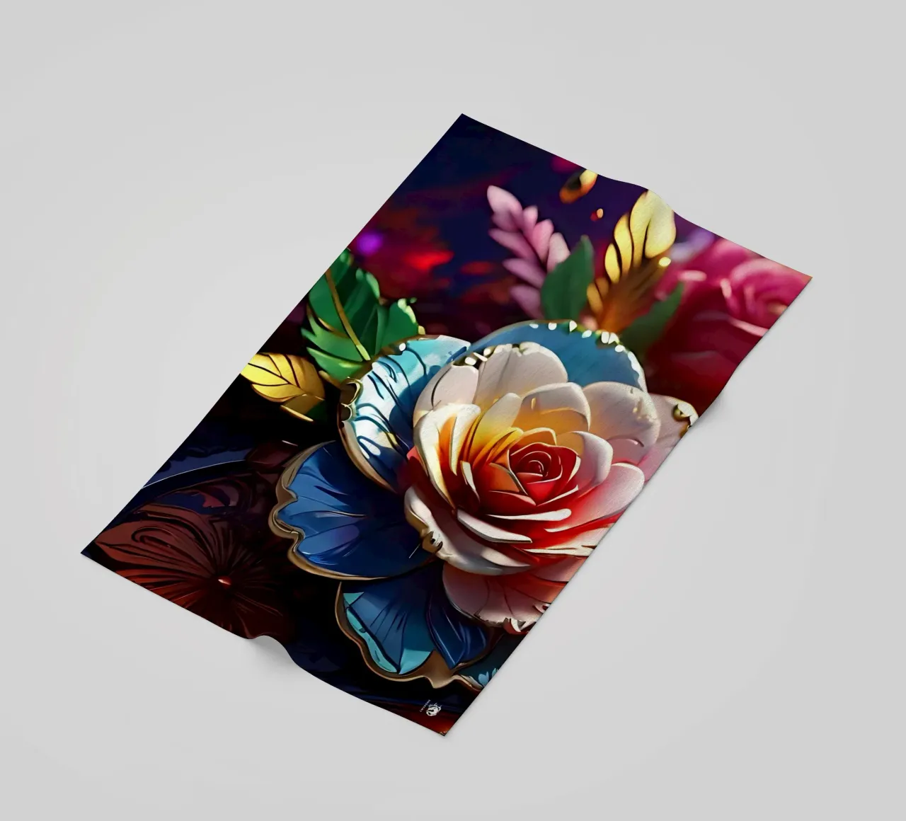 Fiori moderni e futuristici telo mare da LM2KONE