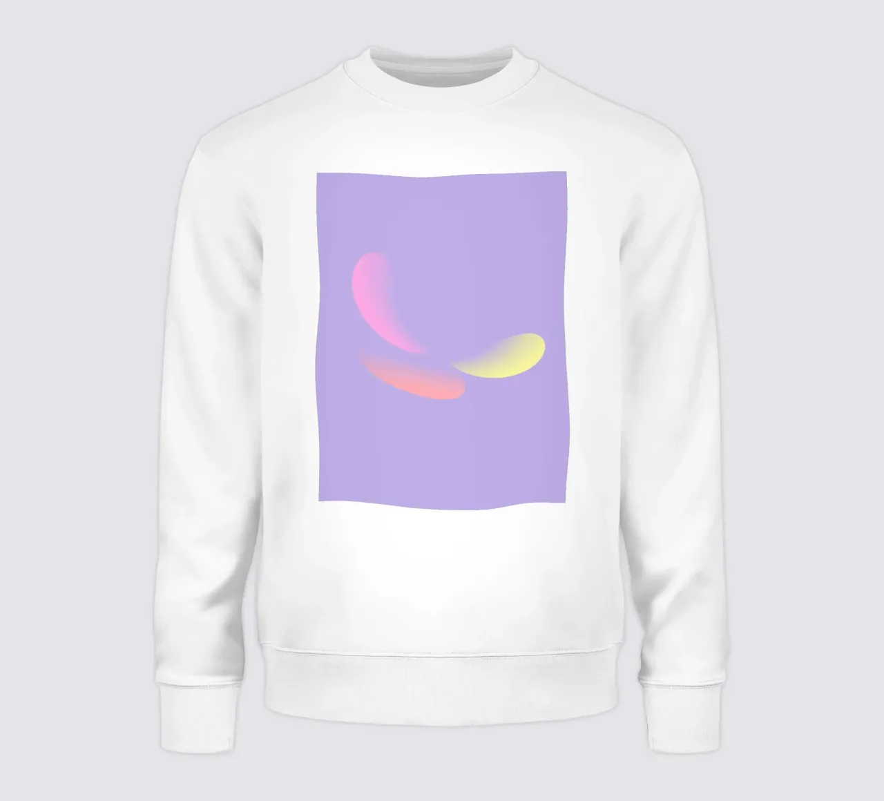Motif abstrait en violet, jaune et rose sweat de Something for you