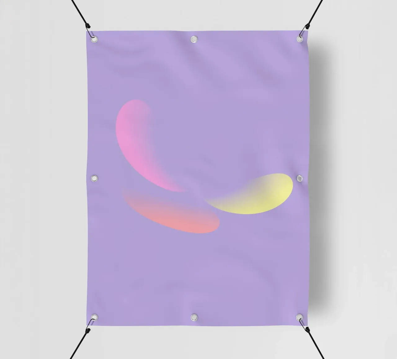 Motif abstrait en violet, jaune et rose bâche pvc de Something for you