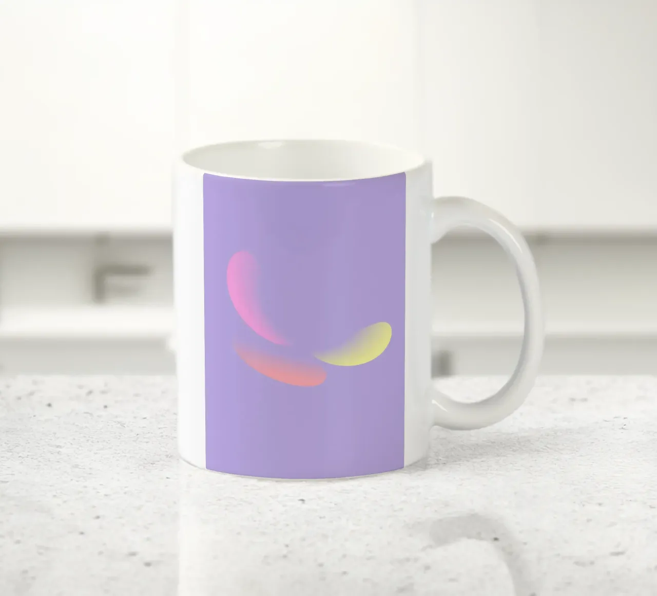 Motif abstrait en violet, jaune et rose mug en céramique de Something for you