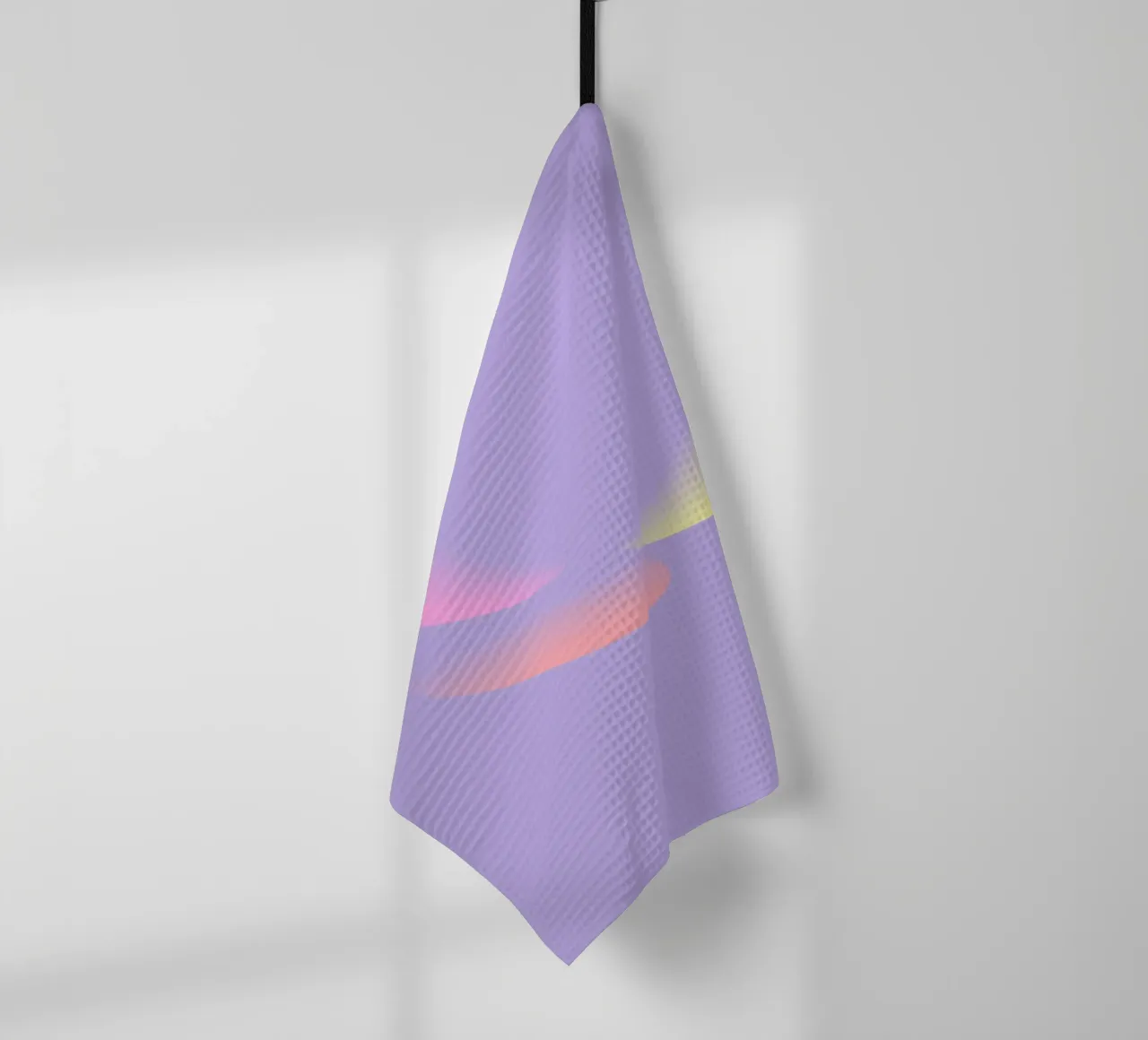 Motif abstrait en violet, jaune et rose torchon de Something for you