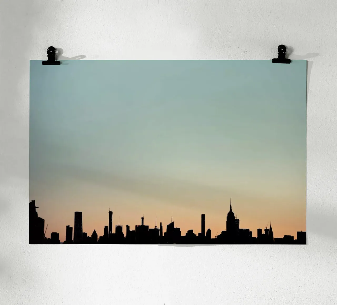 Skyline Silhouette poster con telaio in plastica da Cordula Schaefer
