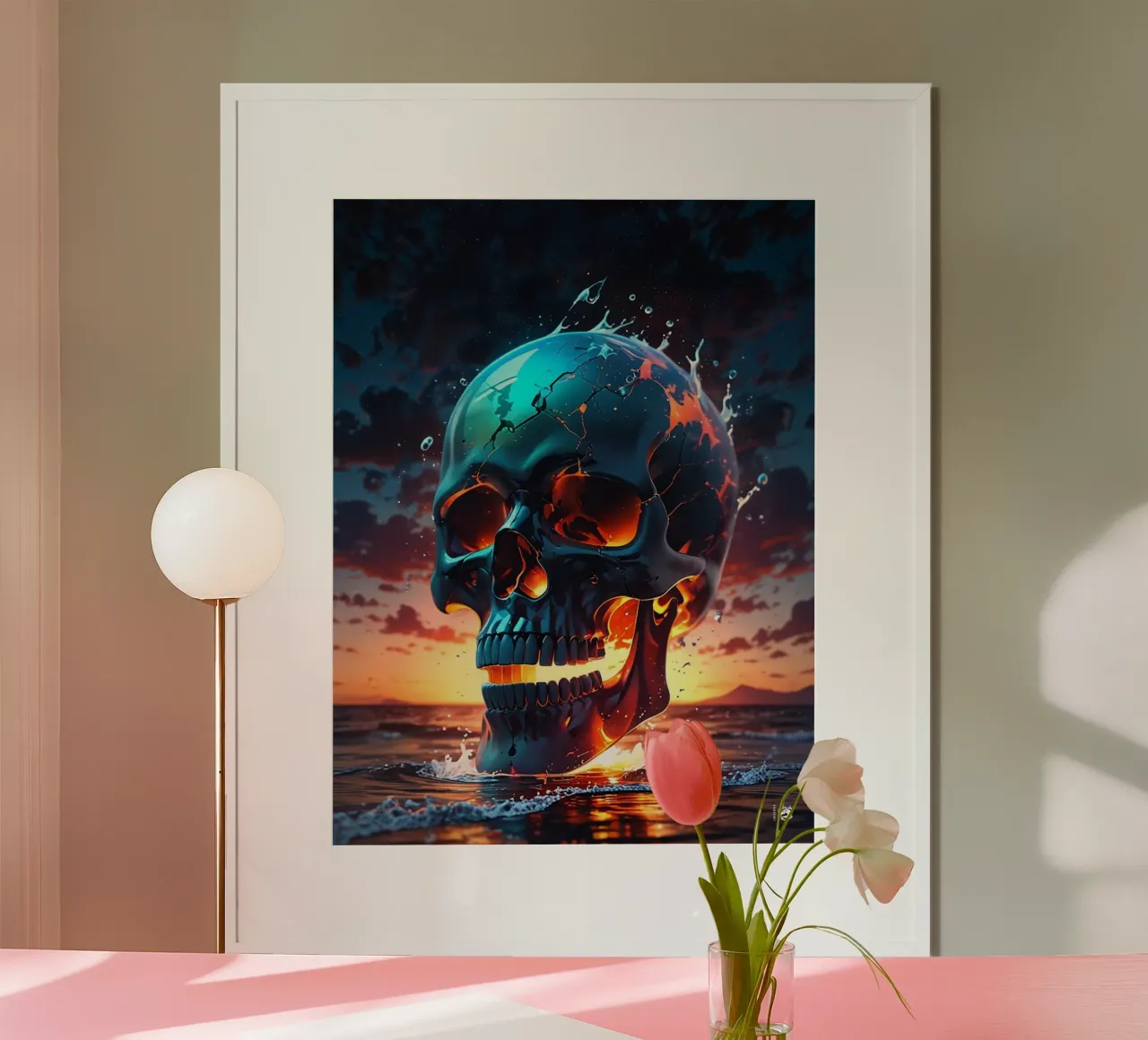 Teschio scuro Oceano carta hahnemühle da LM2KONE