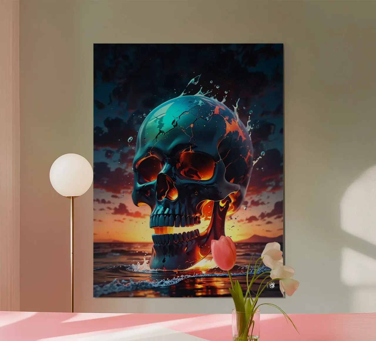Teschio scuro Oceano carta hahnemühle da LM2KONE