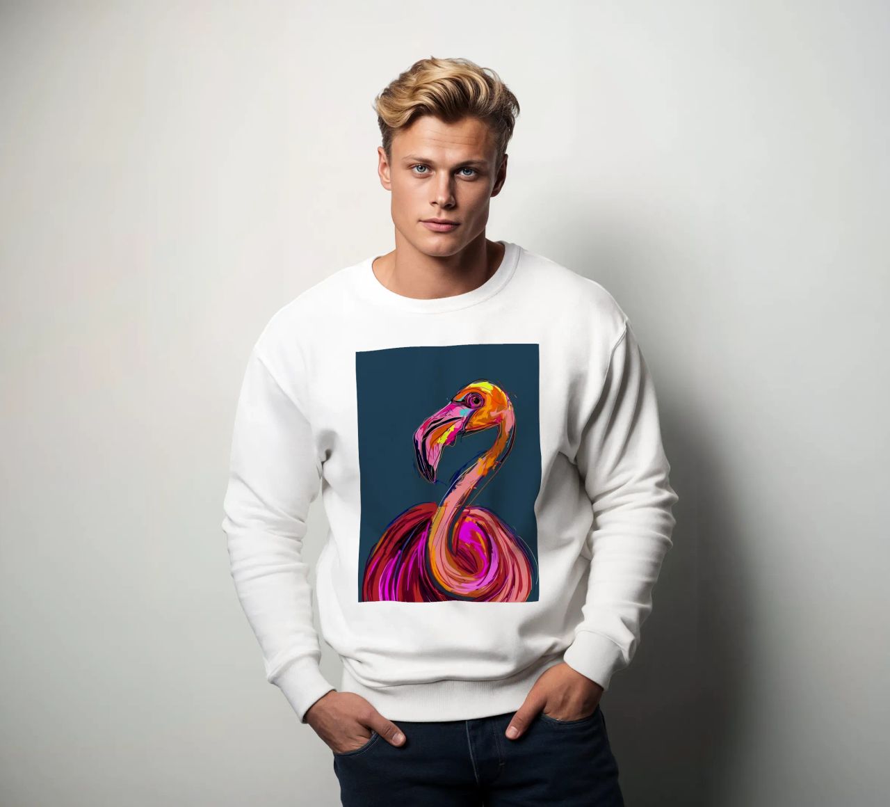Flamingo Pop Artr felpa da Caeson