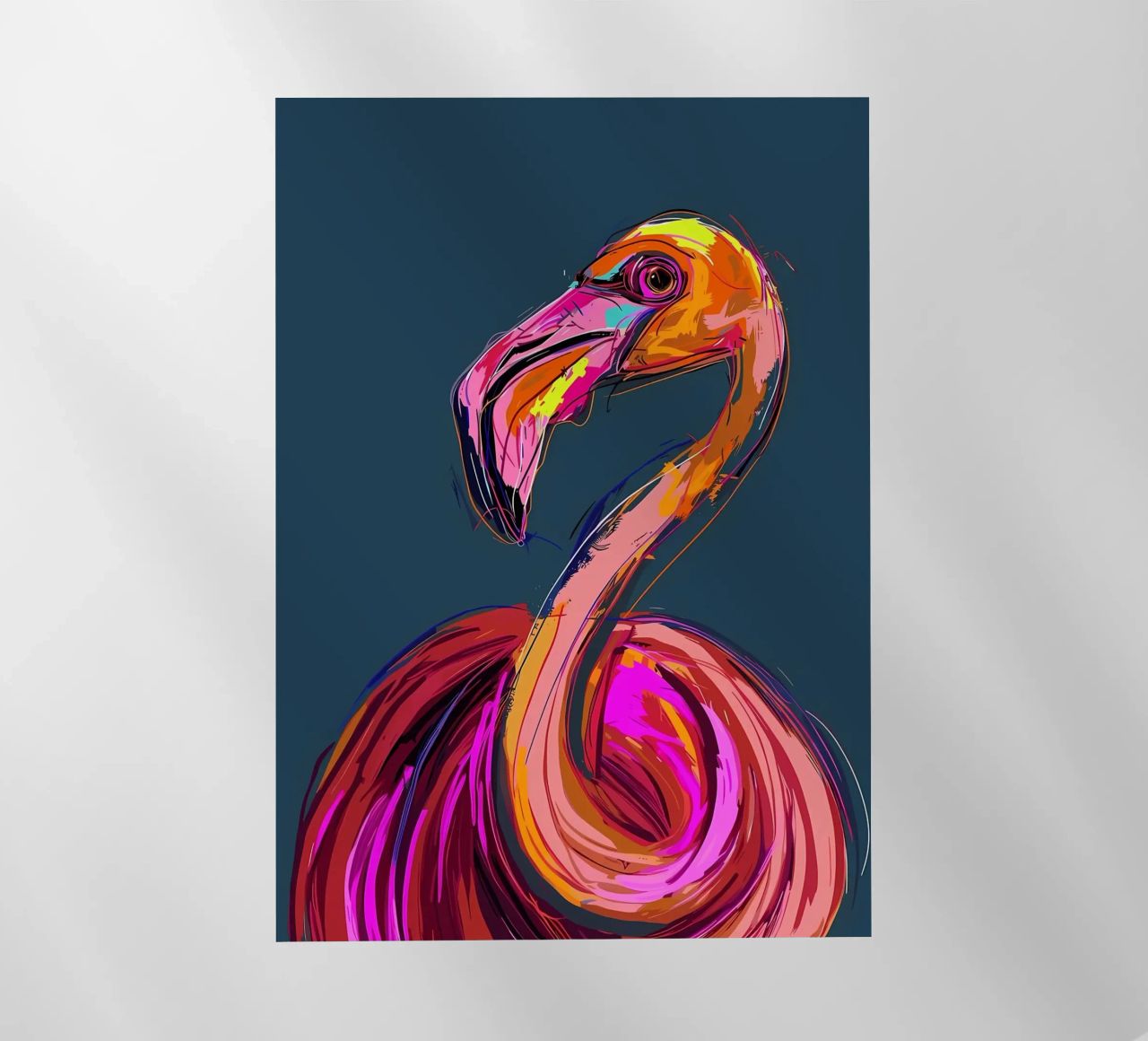 Flamingo Pop Artr pellicola backlit da Caeson